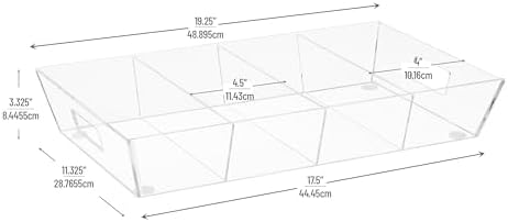 Mind Reader Snack Tray, Countertop Organizer, Snack Tray, Pantry, Breakroom, Kitchen, Clear - Image 3