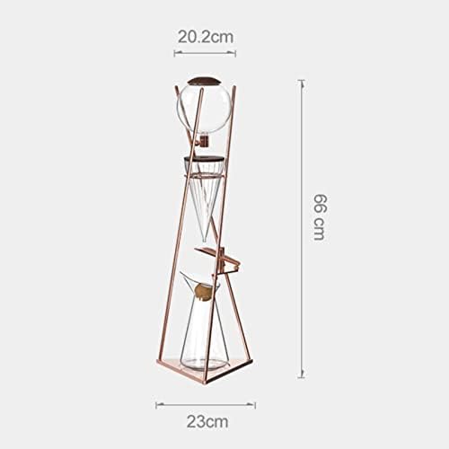 Iced Coffee Maker, Cold Brew Drip Tower, 800ml Glass Coffee Pot, with Stainless Steel Stand, Adjustable Speed Dripper, Hand-Flushed Dripper Coffee, Makes 6-8 Cups Coffee - Image 5