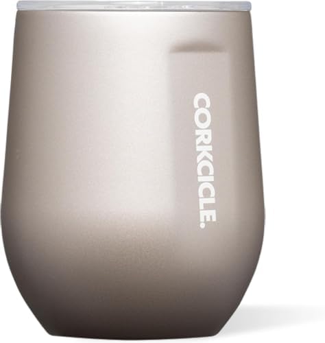 Corkcicle Stemless Wine Tumbler with Lid, 12 oz, Latte by Corkcicle