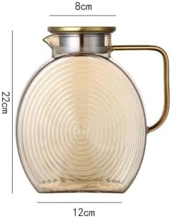 Water Pitcher 2500ml Large Refrigerator Water Jug with Lid Heat Resistant Water Bottles Glass Pitcher for Hot/Cold Water Water Jug - Image 2
