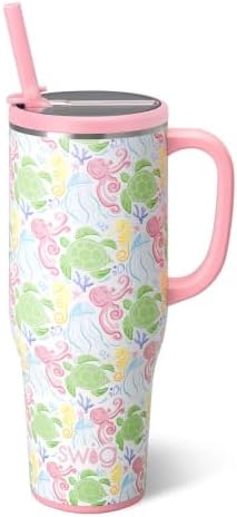 Swig Life 40oz Leakproof Mega Mug with Handle & Straw, Summer Salt by SwigLife