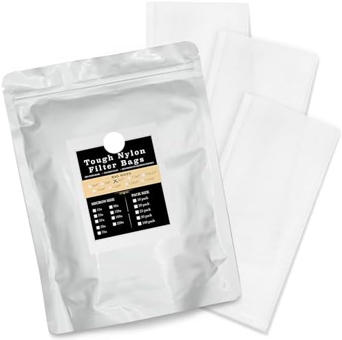 Gutenberg's tough 4x7 inch nylon micron filter bags 25-50 Packs (50-Pack, 37 Micron (u)) by GutenbergsDankPressingCo