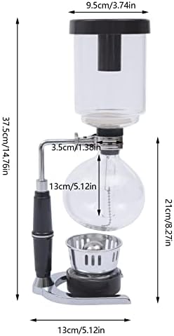 500ml Siphon Coffee Maker, Tabletop Glass Syphon Pot, Vacuum Coffee Brewer With Handles, Syphon Coffee Machine With Large-diameter for Home, Coffee Shops, Offices - Image 2