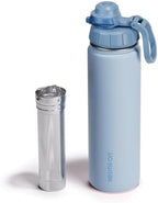 Vesmoon Vessence 24 Oz Stainless Steel Tea Infuser Bottle for Loose Leaf Tea, Water, Herbs, Fruits - Triple Layered Insulated, Leak Proof Bottle with Lid and Clip Handle - 24 Hours Hot/Cold by Vesmoon