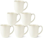AmorArc 16 oz Coffee Mugs Set of 6, Large Ceramic Coffee Cups-Light Beige by AmorArc