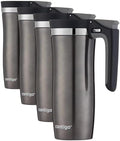 Contigo Stainless Steel Handled AUTOSEAL Travel Mug 16 oz | Leak-Proof | Easy-Clean Lid | For Coffee | Pack of 4 by Contigo