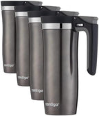 Contigo Stainless Steel Handled AUTOSEAL Travel Mug 16 oz | Leak-Proof | Easy-Clean Lid | For Coffee | Pack of 4 by Contigo
