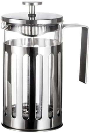 French Press Coffee Maker Espresso Coffee Maker Copper Cold Brew Heat Resistant Thickened Borosilicate Coffee Pot With 3 Stainless Steel Filter Screens(/Silver A,350ml) by GIZNXBA
