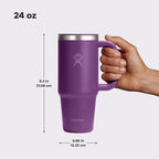 Hydro Flask Coffee Travel Tumbler Mug – Insulated Stainless Steel, Leak Resistant Hot & Iced Coffee Cup 24 Oz Agave Green - Image 5