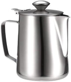 Stainless Steel Milk Frothing Pitcher With Lids Steam Coffee Barista Kettle Latte Cappuccino Cream Cup Jug(1400ml) by Unknown