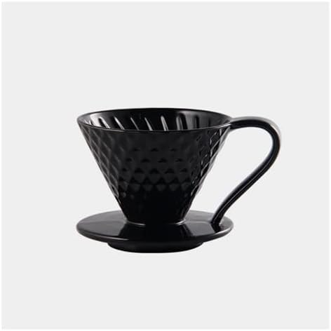 Ceramic V-Shaped Conical Coffee Filter Cup For Pour Over Smooth And Easy To Clean Drip(Black,Serves 1-4) - Image 7