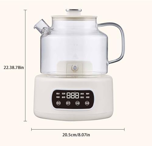 Electric Kettle 1L Glass Health Pot, Multifunctional Electric Tea Kettle with Microcomputer Temperature Control, Boil-Dry Protection - Image 2