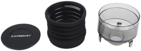 Coffee Grinder Silicone Bellows Funnel for Baratza Sette 270 BG30, Grounds Cleaning and Collection for Hopper, Aluminum Lid, Hand Press Air Blower Accessory, Black, Quick Bean Swap - Image 4