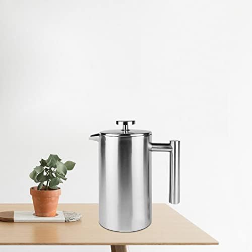 Stainless Steel French Press Coffee Maker with Double Insulated Walls - Hot Coffee for Longer - 1L Capacity - Great for Home or Camping - 350ml - Image 5