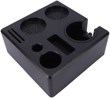 SIXRUN Coffee Tamping Station with Drawer Storage, ABS and Silicone Tamper Mat Organizer for Accessories and Barista Tools - Image 2
