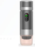 Portable Coffee Maker KF-JN-03 with Digital Display & 20 BAR Pressure – Hot & Cold Brew, Compatible with Coffee Grounds and Capsules, Compact Single-Serve Design with Transparent Cup & 60ml Tank by CHEFNIFICENT
