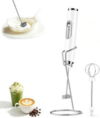 Milk Frother Handheld with Stand Electric Coffee Foamer Wand 3 Speed Whisks by Unknown