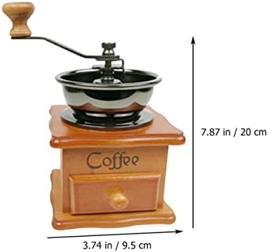Manual Coffee Bean Grinder Style Hand Crank Portable Burr Mill Grain Mill Decorative Hand Bean Ceramic Core for Home Use - Image 2