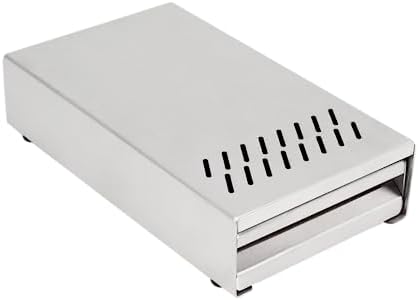 DIBTSA Espresso Knock Box Drawer, Stainless Steel Coffee Grounds Container with Removable Rubber Knock Bar and Non-slip Base, Mini 9.29 x 5.43 x 2.08 inches (Silver) - Image 2