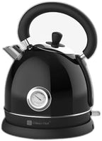 CULINARY CHEF Retro Electric Hot Water Kettle with Speed Boil Tech, Bpa-Free, 1.8, Stainless Steel, Black by CULINARYCHEF