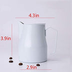 Small Household Milking Cylinder Stainless Steel Rose Cup Milk Cylinder Milking Artifact Coffee Rose Cup Milk Foam Cup Milk jug (Size: B) (D) - Image 3