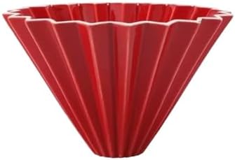 Ceramic Pour Over Coffee Filter, Origami Cup, Dripper For Home, Cafe, Camping(Red 2-4 persons) by Unknown