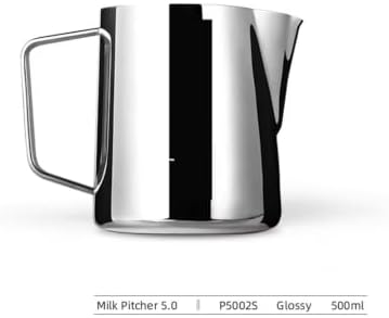 Classic Milk Frothing Pitcher 500ml Red Stainless Steel Steaming Pitchers Cappuccino/Latte Art Milk Cup Coffee Tool(600ml,Glossy) - Image 2