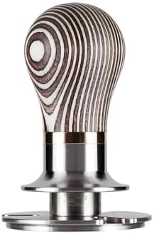 51.6mm Elasticity Adjustable With Scale Lines Stainless Steel Coffee Tamper，Compatible For La Pavoni，replacement Espresso Accessory(Zebra wood) by Unknown