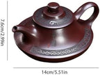 Tea Kettle Creative Purple Clay Teapot Home Tea Room Red Clay Carved Cloud Furnace Teapot Ceramic Tea Infuser - Image 2