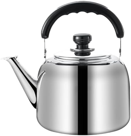 Stainless Steel Tea Pot Whistling Tea Kettles 316 Food Grade Teapot With Ergonomic Handle Suitable For Gas Induction Electric Stovetops by Unknown