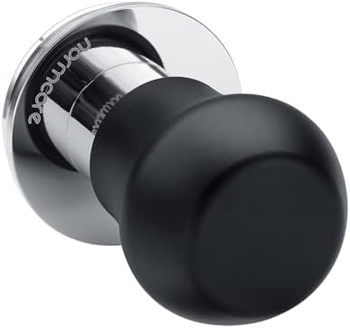 Normcore 45.5mm Coffee Tamper V4.1 Mini, Spring-Loaded Espresso Tamper with Click Feedback, Flat Base with Silicone Stand for Flair Pro, Pro 2, Black - Image 4