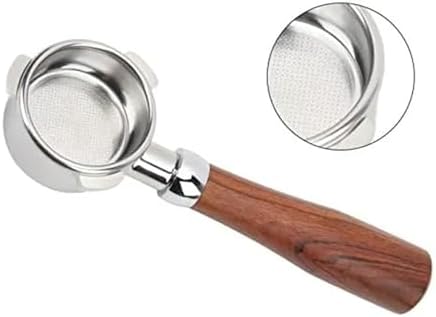 54mm Coffee Bottomless Portafilter Wooden Handle Coffee Filter,Compatible For Breville,880/870/850 Eusable Coffee Extraction Accessories(Type 4) - Image 2