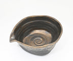 Urban Tokyo Meisen Pottery Handmade Ceramic Matcha Bowl with Pouring Spout, Japanese Minoyaki Pottery, Tea Ceremony Whisking, 18oz, Made in Japan (Mangantataki (Copper Black)) - Image 2