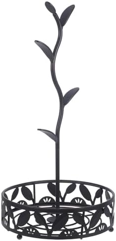 Coffee Mug Tree Stand Iron Mug Bracket Black for Kitchen Countertop Xmas by Hohopeti