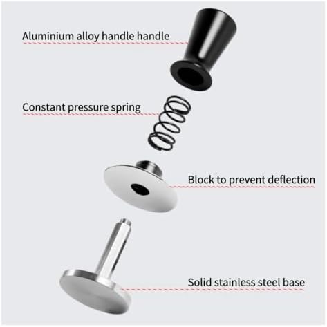 58mm 53mm 54mm 51mm Espresso Tamper Barista Coffee Tamper with Calibrated Spring Loaded Stainless Steel Tampers - Image 5