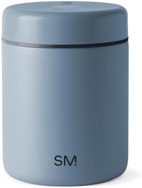 Simple Modern Delta Coffee Canister | Airtight Vacuum Seal with Auto-Reseal Technology | Ceramic Lined Stainless Steel Container for Coffee Grounds, Beans, Tea | 1.1L, Blue Dune by Unknown