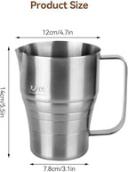 Milk Frothing Pitchers Jug Large Capacity 900ml/30oz Stainless Steel Espresso Steaming Pitcher Cup Cappuccino Coffee Machine Accessories - Image 4