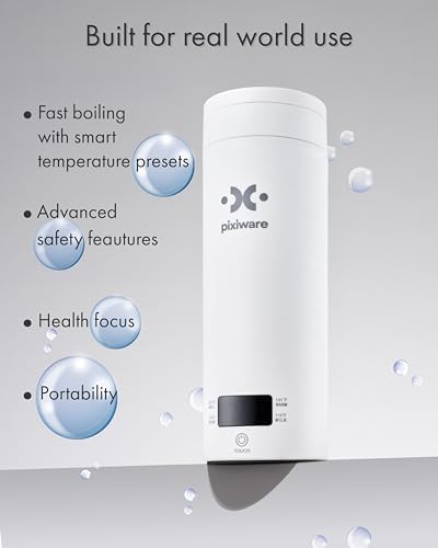 Portable Travel Small Mini Electric Kettle, Twist Lid, 450ml, 4 Temp Preset - Image 3