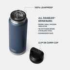 YETI Rambler 36 oz Bottle, Vacuum Insulated, Leakproof, Stainless Steel with Chug Cap - Image 2