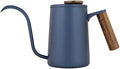600ml Fashion Stainless Steel Handle, Drip Coffee Pot, Long Gooseneck Spout Kettle, Coffee Filter Fine Water Flows Coffee Pot (Blue) by MUNEFE
