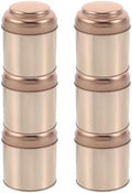 VICASKY 6pcs round Sealed Tea Canister Tin with Airtight Lid, Small Metal Storage Jars for Loose Leaf Tea, Coffee, and Spice Organization in Kitchen by VICASKY
