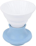 Pour Over Coffee Dripper, Ceramic Silicone Coffee Filter, Paperless Reusable Filter Maker for Single Cup Brewing Home Office Camping (Blue) by oreilet