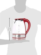 Brentwood Appliances KT-1900R Tempered Glass Tea Kettles, 1.7-Liter, Red - Image 3