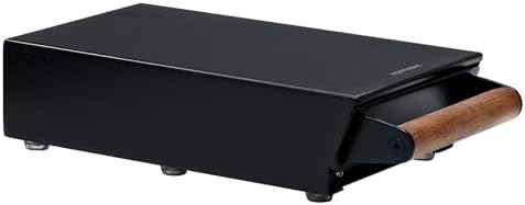 Normcore Espresso Knock Box Drawer, 304 Stainless Steel Under-Grinder Knock-Out Drawer with Walnut Wood Handle Fits Niche Zero & Fellow Ode, Shock-Absorbing Knock Bar, Size S, Matte Black - Image 3
