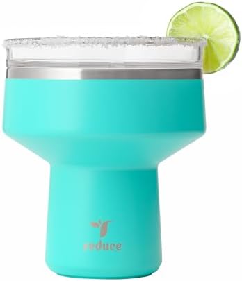 REDUCE Saltini 16oz Margarita Tumbler - Insulated Cocktail Glass with Lid by Reduce