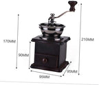 Manual Coffee Bean Hand Grinder Wooden Burr Mill for Grain - Image 2