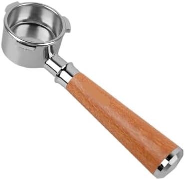 51/54/58mm Wooden Bottomless Portafilter Handle, Compatible For Delonghi, Compatible For Breville, Espresso Accessory(54MM Breville) by Unknown