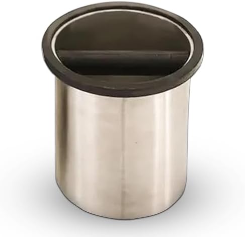 Rattleware Stainless Steel Round Espresso Knock Box, Bottom Closed 6.25x7.5 by rattleware
