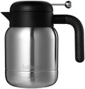 Aura Thermal Coffee Carafe Tea Pot for Keeping Hot & Iced Cold - Vacuum Insulated - Water Pitcher - Beverage Dispenser - Leakproof Cool touch handle - BPA Free - 1 Liter - Stainess by Lafeeca