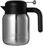 Aura Thermal Coffee Carafe Tea Pot for Keeping Hot & Iced Cold - Vacuum Insulated - Water Pitcher - Beverage Dispenser - Leakproof Cool touch handle - BPA Free - 1 Liter - Stainess by Lafeeca
